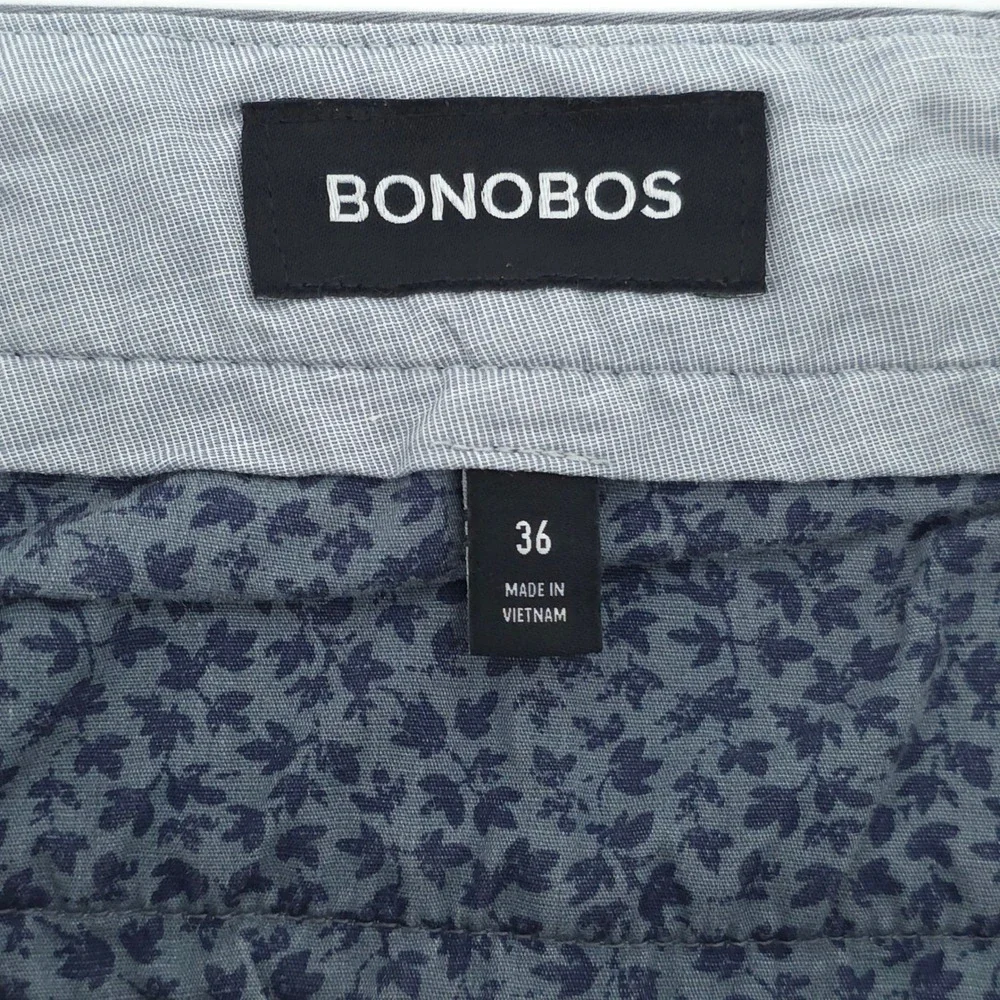 Bonobos Mens Shorts Standard 7 Inch 36 Gray Chino Casual Summer Short